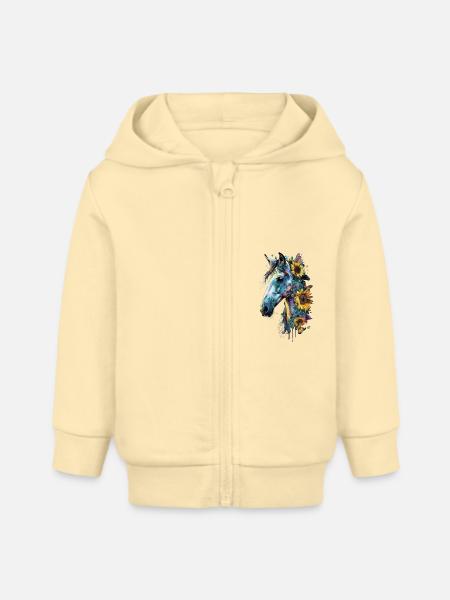 Arabic - Baby Organic Zip-up Hoodie by Stanley/Stella - cream