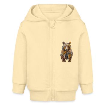 Porter - Veste à capuche bébé bio Stanley/Stella - crème - Devant