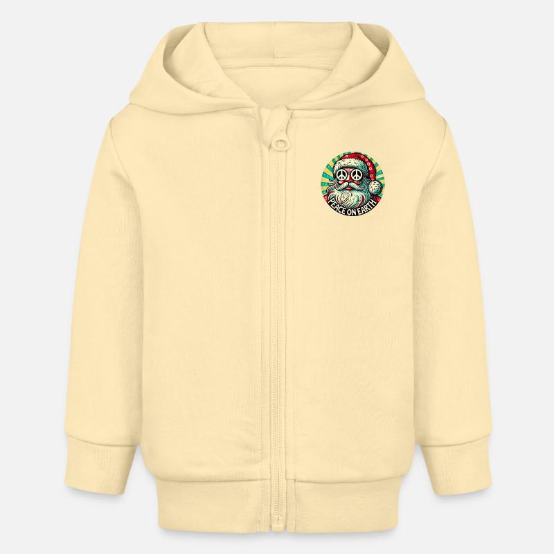 Paix sur Terre - Veste à capuche bébé bio Stanley/Stella - crème