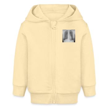 Lunge - Nichtraucher - Baby Organic Kapuzenjacke Baby Connector von Stanley/Stella - Creme - Vorne