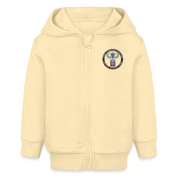 82nd-2 - Baby Organic Kapuzenjacke Baby Connector von Stanley/Stella - Creme - Vorne