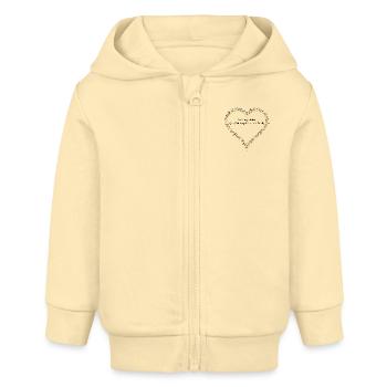 Glücklich vergeben an die Musik - Baby Organic Kapuzenjacke Baby Connector von Stanley/Stella - Creme - Vorne