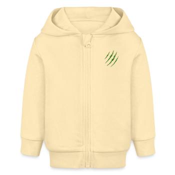 GROAHHH Natur Klaue / Klaue - Baby Organic Kapuzenjacke Baby Connector von Stanley/Stella - Creme - Vorne
