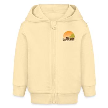 GROOVY GRANDMA - Baby Organic Kapuzenjacke Baby Connector von Stanley/Stella - Creme - Vorne