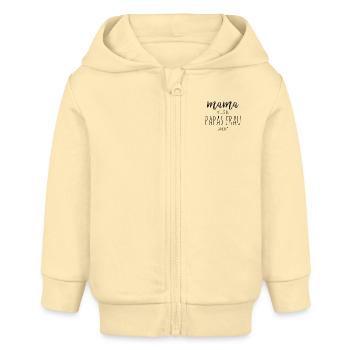 Mama, willst du Papas Frau werden? Baby Antrag - Baby Organic Kapuzenjacke Baby Connector von Stanley/Stella - Creme - Vorne