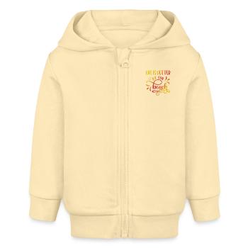 LIFE IS BETTER AT THE BEACH - Baby Organic Zip-up Hoodie by Stanley/Stella - cream - Front