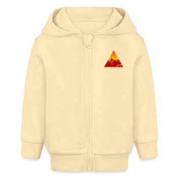 Gebirge Berge schneebedeckt im Sonnenuntergang - Baby Organic Kapuzenjacke Baby Connector von Stanley/Stella - Creme - Vorne