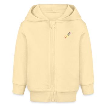 Flèche arc-en-ciel LGBT - Veste à capuche bébé bio Stanley/Stella - crème - Devant