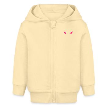 cornes diable - Veste à capuche bébé bio Stanley/Stella - crème - Devant