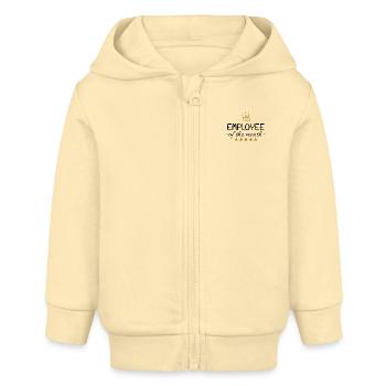 Employé du mois cadeau - Veste à capuche bébé bio Stanley/Stella - crème - Devant
