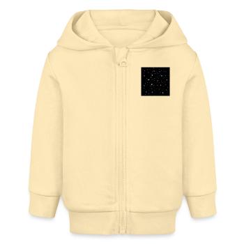 Modèle de galaxie - Cosmos - Planètes - Veste à capuche bébé bio Stanley/Stella - crème - Devant