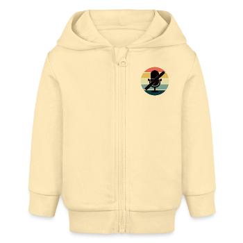 Du bist stumm geschaltet - Stille ist Gold - Baby Organic Kapuzenjacke Baby Connector von Stanley/Stella - Creme - Vorne