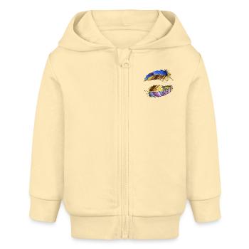 Feder - Baby Organic Kapuzenjacke Baby Connector von Stanley/Stella - Creme - Vorne