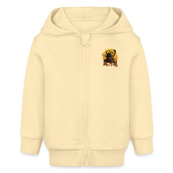 Roi des tentacules jaunes - Veste à capuche bébé bio Stanley/Stella - crème - Devant
