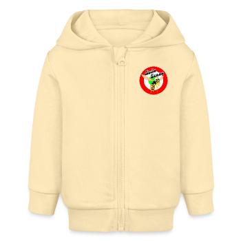 Wasp Mod Target Red Roundel bella donna - Baby Organic Zip-up Hoodie by Stanley/Stella - cream - Front