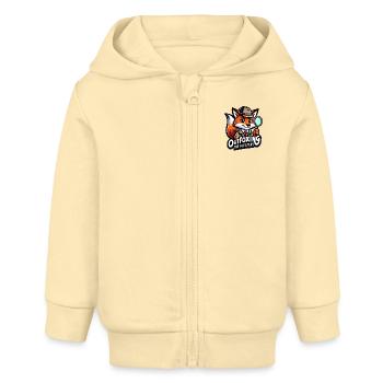 Outfoxing the Mystery - Baby Organic Zip-up Hoodie by Stanley/Stella - cream - Front