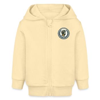 Marcus Aurelius the philosopher - Baby Organic Zip-up Hoodie by Stanley/Stella - cream - Front