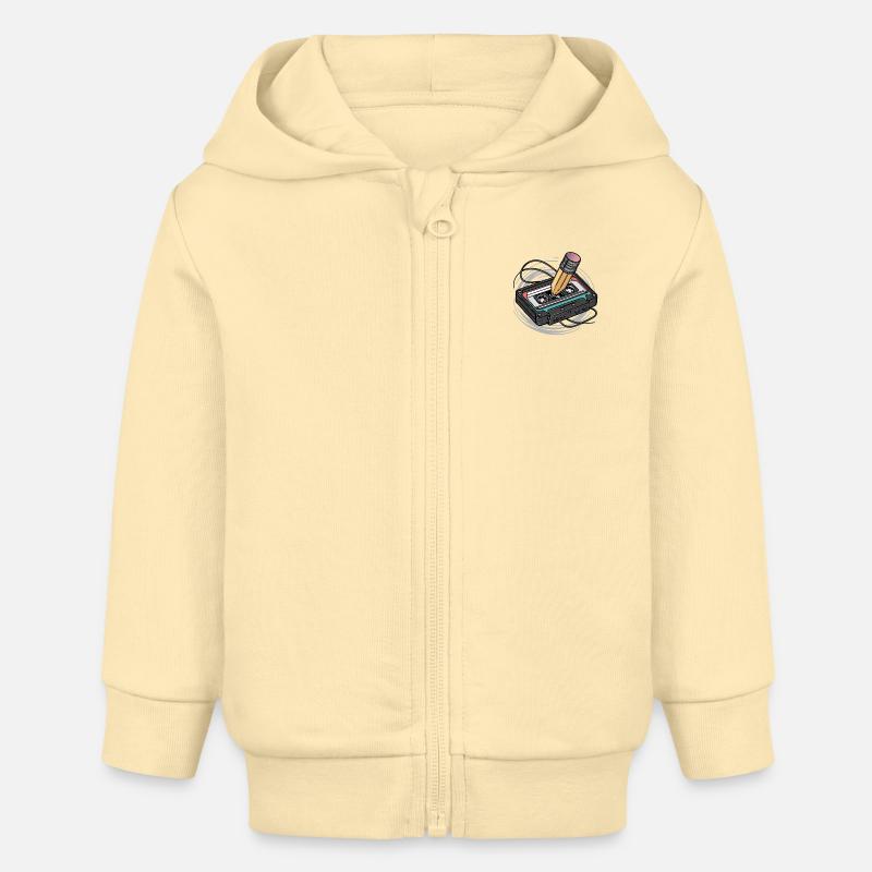 cassette - Veste à capuche bébé bio Stanley/Stella - crème
