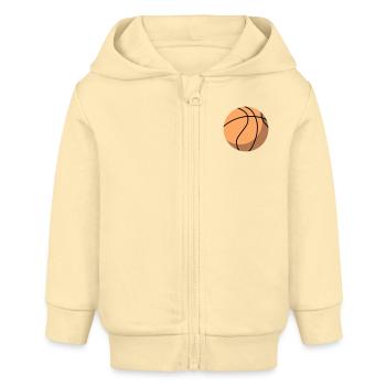 Basket-ball - Veste à capuche bébé bio Stanley/Stella - crème - Devant