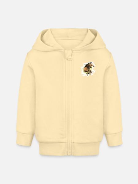 Im Sprung - Baby Organic Kapuzenjacke Baby Connector von Stanley/Stella - Creme