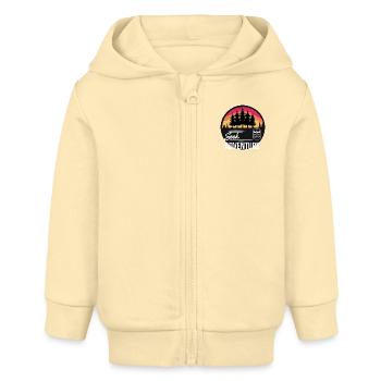 Cherchez l’aventure - Veste à capuche bébé bio Stanley/Stella - crème - Devant