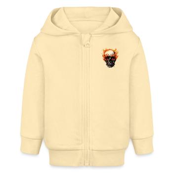 Custom Painting ist eine Kunstform - Baby Organic Kapuzenjacke Baby Connector von Stanley/Stella - Creme - Vorne