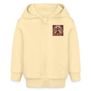 Vampir Halloween Schläger - Baby Organic Kapuzenjacke Baby Connector von Stanley/Stella - Creme - Vorne