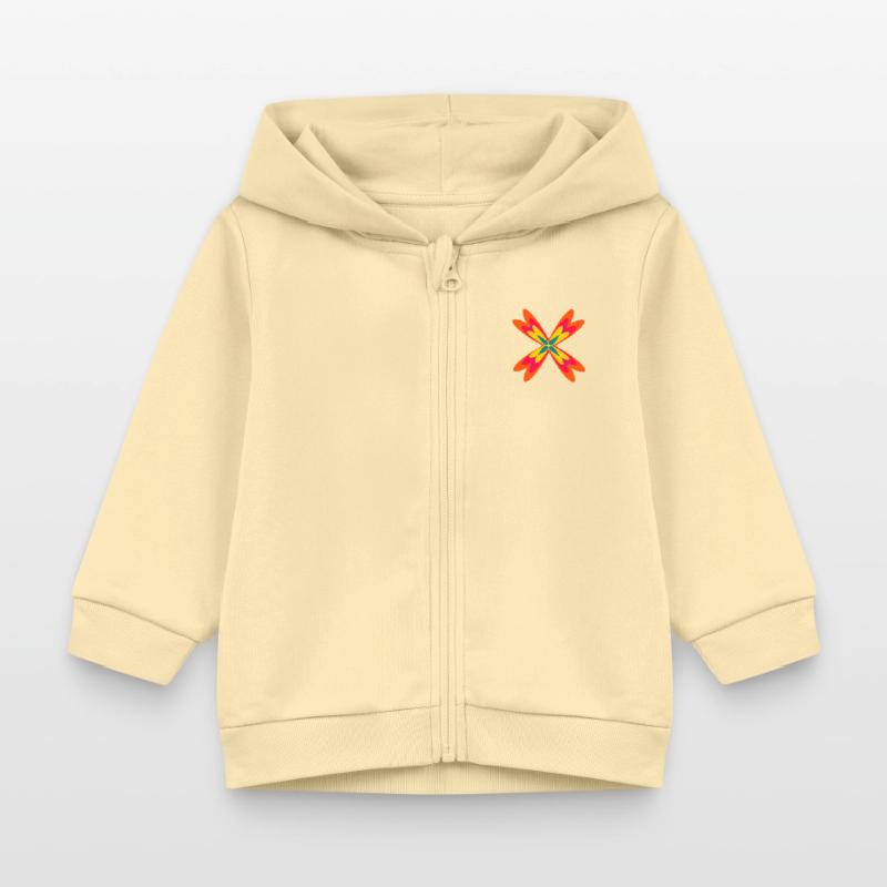Abstract from three different patterns Baby Organic Zip-up Hoodie by Stanley/Stella