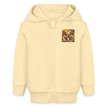 Schmetterling. 00x - Baby Organic Kapuzenjacke Baby Connector von Stanley/Stella - Creme - Vorne