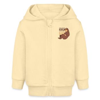 6434 ImASlothTshirt PR t-shirt - Veste à capuche bébé bio Stanley/Stella - crème - Devant