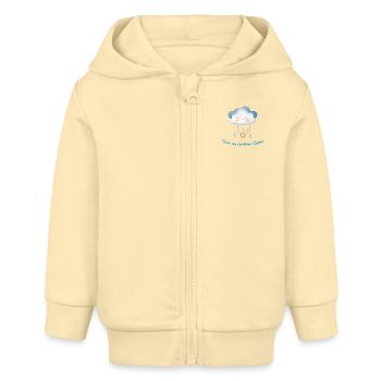 Gute Nacht, mein süßer Engel - Veste à capuche bébé bio Stanley/Stella - crème - Devant