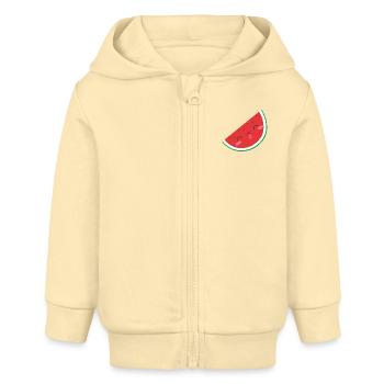 melon d'eau - Veste à capuche bébé bio Stanley/Stella - crème - Devant