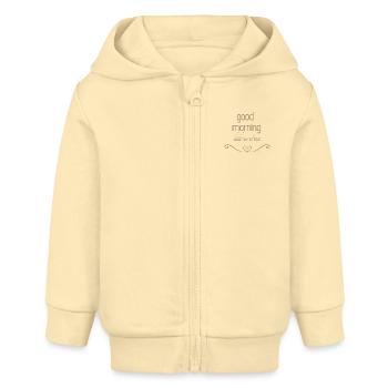 Bonjour petit soleil - Veste à capuche bébé bio Stanley/Stella - crème - Devant