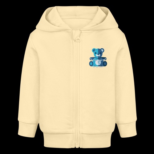 Rocks Teddy Bear - Blue - Stanley/Stella Bio zip-hoodie BABY CONNECTOR
