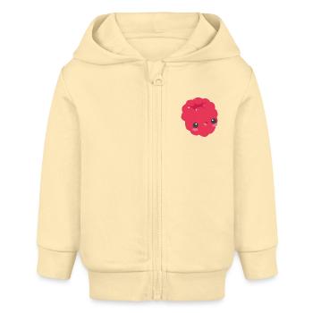 Himbeere - Baby Organic Kapuzenjacke Baby Connector von Stanley/Stella - Creme - Vorne