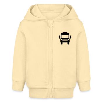 bus - Veste à capuche bébé bio Stanley/Stella - crème - Devant