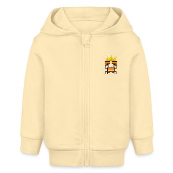 Couronne de merde - Veste à capuche bébé bio Stanley/Stella - crème - Devant