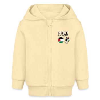 Palestine libre | Mec avec drapeau de la Palestine - Veste à capuche bébé bio Stanley/Stella - crème - Devant