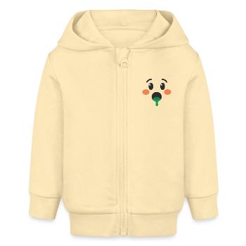 Emoticon Hand Costume Carnival Group Costume - Baby Organic Zip-up Hoodie by Stanley/Stella - cream - Front