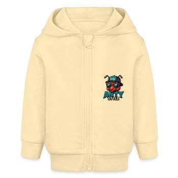 Anty Style - Baby Organic Kapuzenjacke Baby Connector von Stanley/Stella - Creme - Vorne