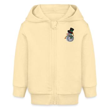 Bonhomme de neige - Veste à capuche bébé bio Stanley/Stella - crème - Devant