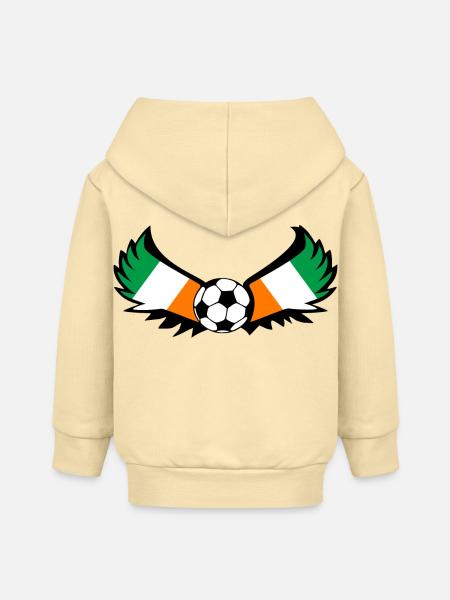 Fussball Irland - Baby Organic Kapuzenjacke Baby Connector von Stanley/Stella - Creme