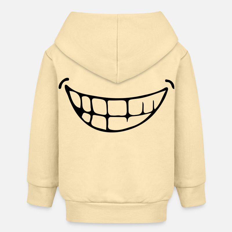 sourire - Veste à capuche bébé bio Stanley/Stella - crème