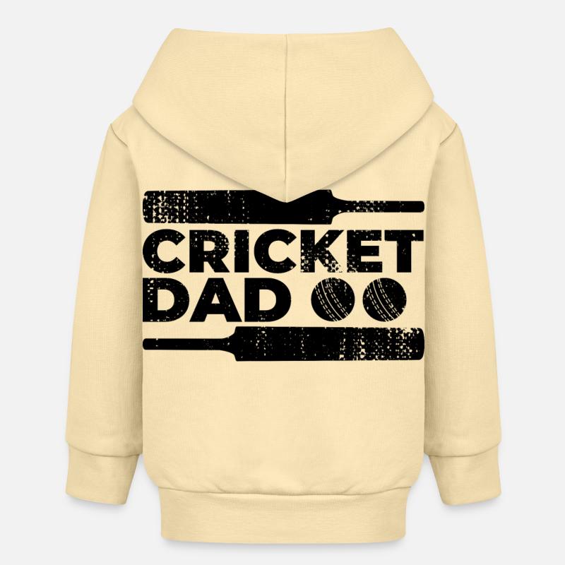 Papa de cricket - Veste à capuche bébé bio Stanley/Stella - crème