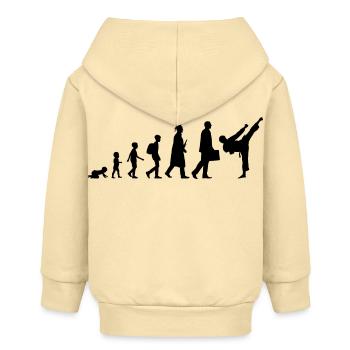 Development of a Karateka - Baby Organic Zip-up Hoodie by Stanley/Stella - cream - Back