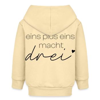eins plus eins macht drei  - Baby Organic Kapuzenjacke Baby Connector von Stanley/Stella - Creme - Hinten