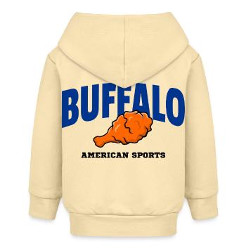 Buffalo Wing Football Shirt – Lustiges Fan Design - Baby Organic Kapuzenjacke Baby Connector von Stanley/Stella - Creme - Hinten