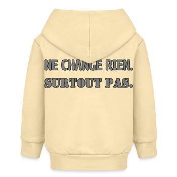 Ändert nichts. Auf keinen Fall. - Baby Organic Kapuzenjacke Baby Connector von Stanley/Stella - Creme - Hinten