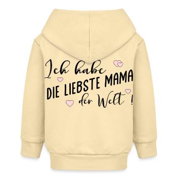 Muttertag Liebste Mama - Baby Organic Kapuzenjacke Baby Connector von Stanley/Stella - Creme - Hinten