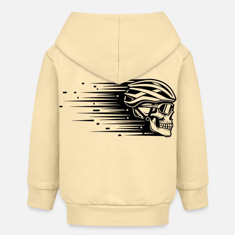 Skull Bicycle VTT VTT Conception de VTT - Veste à capuche bébé bio Stanley/Stella - crème